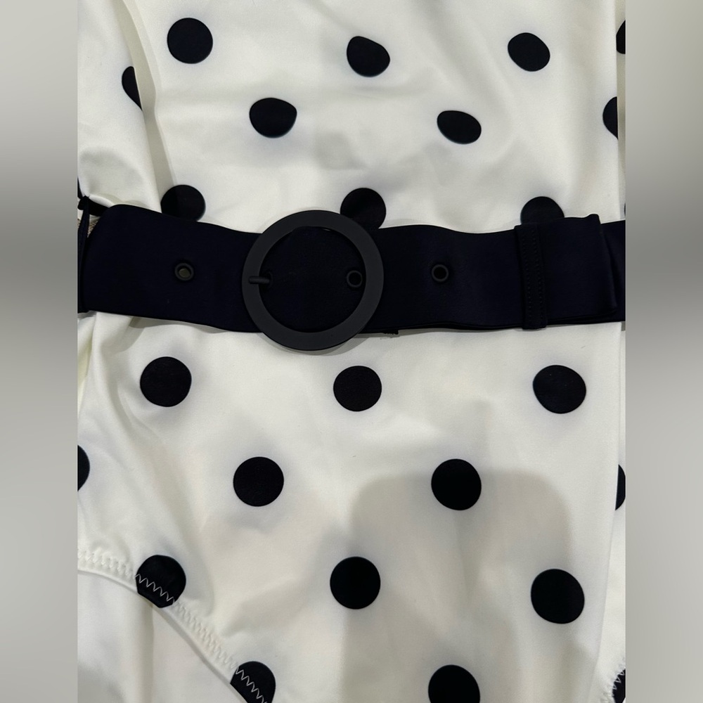 SOLID & STRIPED Nina One Piece Swimsuit Dot Belt - Picture 4 of 7